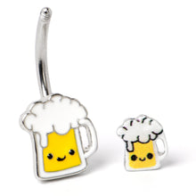Load image into Gallery viewer, Sweet Happy Beer St Patricks Double Mount Belly Ring
