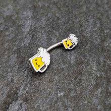 Load image into Gallery viewer, Sweet Happy Beer St Patricks Double Mount Belly Ring
