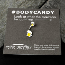 Load image into Gallery viewer, Sweet Happy Beer St Patricks Double Mount Belly Ring
