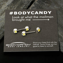 Load image into Gallery viewer, 14G 9/16 Sweet Happy Beer St Patricks Barbell Nipple Ring Set
