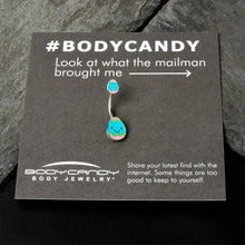 Load image into Gallery viewer, Blue Pink Celebration Easter Egg Double Mount Belly Ring
