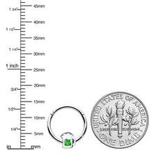 Load image into Gallery viewer, 16G 3/8 Sweet Happy Green Beer St Patricks Hinged Segment Ring

