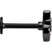 Load image into Gallery viewer, 16G 5/16 Purple Gem Black Opulent Owl Labret Monroe Tragus
