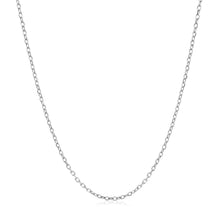Load image into Gallery viewer, 14k White Gold Faceted Cable Link Chain 1.3mm
