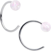Load image into Gallery viewer, 20G 5/16 Nose Hoop Gem Faux Opal Pack Dynasty Nose Ring Set of 6
