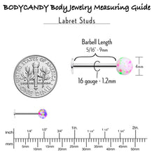 Load image into Gallery viewer, 16G 3/8 Splatter Pink Blue Labret Monroe Tragus Set of 4
