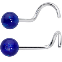 Load image into Gallery viewer, 20G Nose Screw Gem Faux Opal Pack Classy Nose Ring Set of 6
