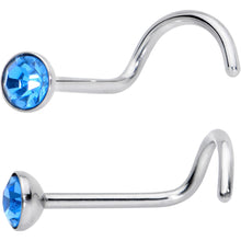 Load image into Gallery viewer, 20G Nose Screw Gem Faux Opal Pack Pretty  Nose Ring Set of 6
