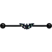 Load image into Gallery viewer, 14G Flying Black Bat Industrial Barbell 38mm
