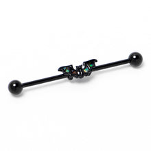 Load image into Gallery viewer, 14G Flying Black Bat Industrial Barbell 38mm
