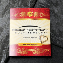 Load image into Gallery viewer, 16G 5/16 14k Yellow Gold CZ Paved Ultra Luxe Right Hinged Heart Segment Ring
