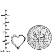 Load image into Gallery viewer, 16G 5/16 14k White Gold CZ Paved Ultra Luxe Right Hinged Heart Segment Ring
