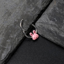 Load image into Gallery viewer, 16G 3/8 Kawaii Cutie Easter Bunny Hinged Segment Ring
