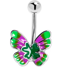Load image into Gallery viewer, 14G 3/8 Vibrant Grace Butterfly Belly Ring
