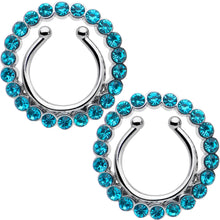 Load image into Gallery viewer, Clip On Fake Nipple Ring Set - Pink, Blue or Clear
