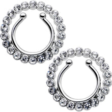 Load image into Gallery viewer, Clip On Fake Nipple Ring Set - Pink, Blue or Clear
