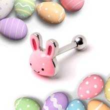 Load image into Gallery viewer, 16G 5/16 Kawaii Cutie Easter Bunny Cartilage Tragus Earring
