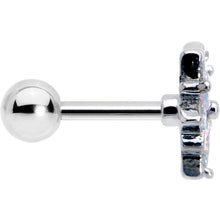 Load image into Gallery viewer, 16G 1/4 Aurora CZ Gem Snowflake Style Cartilage Tragus Earring
