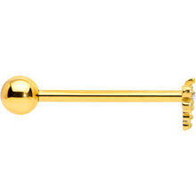 Load image into Gallery viewer, Clear Gem Gold Tone Flying Dragonfly Barbell Tongue Ring
