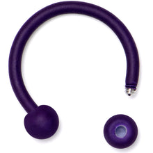 Load image into Gallery viewer, 16G 3/8 Dark Purple Matte Horseshoe Circular Barbell
