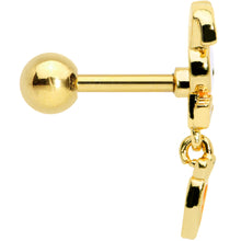 Load image into Gallery viewer, 16G 1/4 Gold Hue Cutie Easter Bunny Dangle Cartilage Tragus Earring
