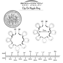 Load image into Gallery viewer, Trippy Flower Clip On Fake Nipple Ring Set
