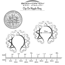 Load image into Gallery viewer, Filigree Hearts Clip On Fake Nipple Ring Set
