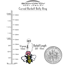 Load image into Gallery viewer, Busy Bee Flower Belly Ring
