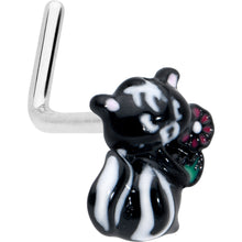 Load image into Gallery viewer, 20G 7mm Funky Skunk L Shape Nose Ring
