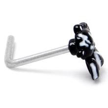 Load image into Gallery viewer, 20G 7mm Funky Skunk L Shape Nose Ring
