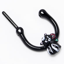 Load image into Gallery viewer, 16G 5/16 Black Funky Skunk Cartilage Clicker
