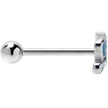 Load image into Gallery viewer, Glitter Top Hat Shamrock St Patricks Barbell Tongue Ring
