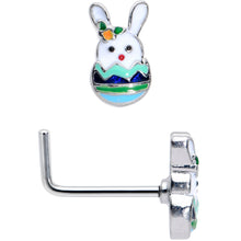 Load image into Gallery viewer, 20G 7mm Easter Egg Bunny L Shape Nose Ring

