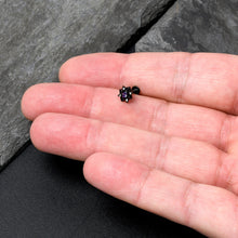 Load image into Gallery viewer, 16G 5/16 Purple Gem Black Scrolling Hearts Labret Monroe Tragus
