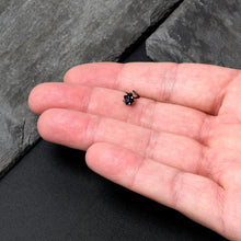 Load image into Gallery viewer, 20G 7mm Purple Gem Black Scrolling Hearts L Shape Nose Ring
