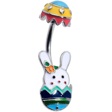 Load image into Gallery viewer, Easter Egg Bunny Double Mount Belly Ring
