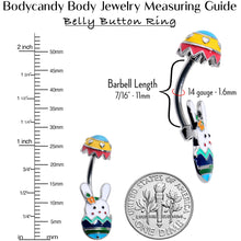 Load image into Gallery viewer, Easter Egg Bunny Double Mount Belly Ring
