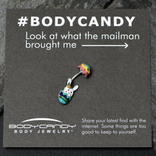 Load image into Gallery viewer, Easter Egg Bunny Double Mount Belly Ring
