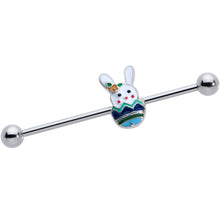 Load image into Gallery viewer, 14G Easter Egg Bunny Industrial Barbell 38mm
