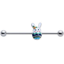 Load image into Gallery viewer, 14G Easter Egg Bunny Industrial Barbell 38mm
