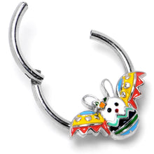 Load image into Gallery viewer, 16G 3/8 Easter Egg Bunny Hinged Segment Ring
