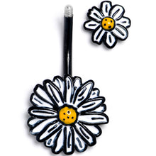 Load image into Gallery viewer, Black Pretty Daisy Flower Double Mount Belly Ring
