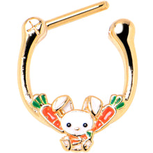 Load image into Gallery viewer, 16G 5/16 Gold Tone Cutie Easter Bunny Cartilage Clicker
