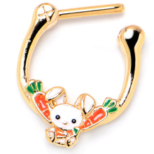 Load image into Gallery viewer, 16G 5/16 Gold Tone Cutie Easter Bunny Cartilage Clicker
