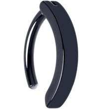 Load image into Gallery viewer, 14G 3/8 Black 316L Surgical Steel Smooth Style Hinged Hoop Belly Ring
