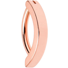 Load image into Gallery viewer, 14G 3/8 Rose Gold Tone 316L Surgical Steel Smooth Style Hinged Hoop Belly Ring
