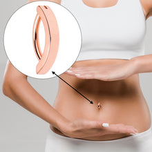 Load image into Gallery viewer, 14G 3/8 Rose Gold Tone 316L Surgical Steel Smooth Style Hinged Hoop Belly Ring
