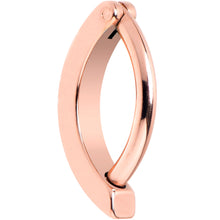 Load image into Gallery viewer, 14G 3/8 Rose Gold Tone 316L Surgical Steel Smooth Style Hinged Hoop Belly Ring
