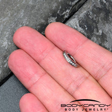 Load image into Gallery viewer, Clear CZ Gem ASTM F-136 Implant Grade Titanium Forward Facing Belly Ring
