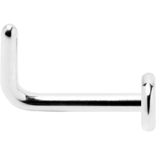 Load image into Gallery viewer, 18G 1/4 ASTM F-136 Implant Grade Titanium 3mm Disc End L Shape Nose Ring
